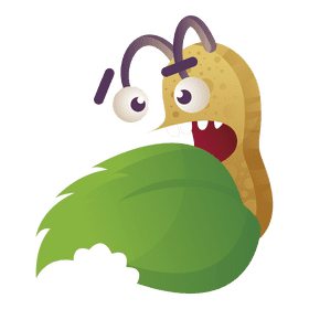 Slug eats clipart