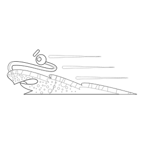 Slug fast black and white clipart
