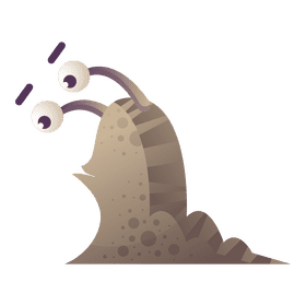 Slug pensive clipart