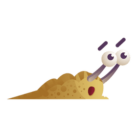 Slug surprised clipart