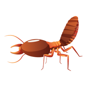 Termite climbs down clipart