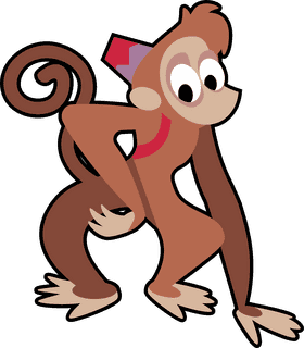 Aladdin cartoon character Abu clipart