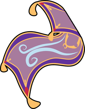 Aladdin cartoon character carpet clipart
