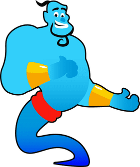 Aladdin cartoon character genie clipart