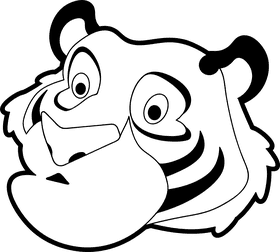 Rajah aladdin cartoon character black and white clipart