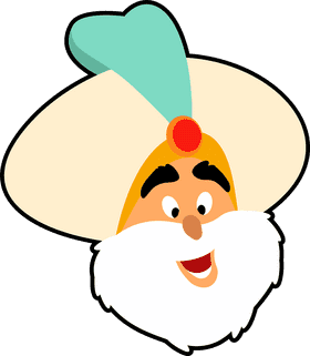 Sultan Aladdin cartoon character clipart