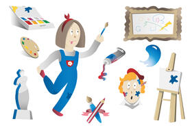 Artist painter vector