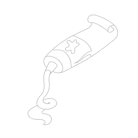 Artist Paint black and white clipart