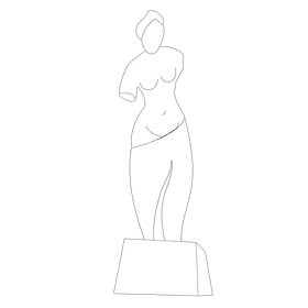 Artist Sculpture black and white clipart