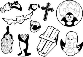 VAMPIRE black and white vector