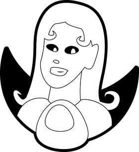 Alucard black and white clipart