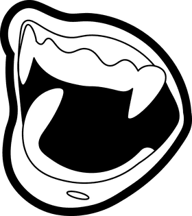 Vampire bite black and white clipart