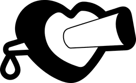 Heart black and white clipart