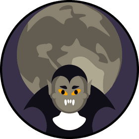 Vampire moon clipart