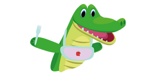 Alligator hungry clipart
