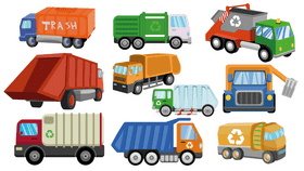 Garbage truck vector