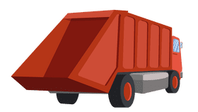 Garbage truck behind clipart