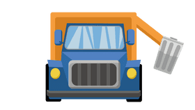 Old garbage truck clipart