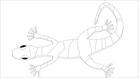 Gecko camouflage black and white clipart