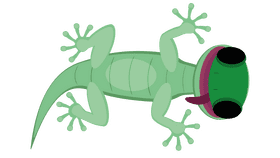 Gecko smiling clipart