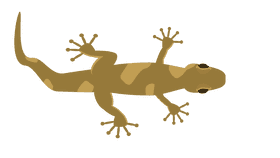 Gecko with spots clipart