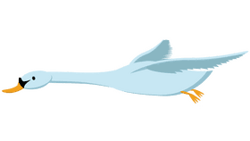 Swan flies clipart