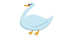 Swan looking clipart