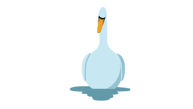 Swan lowered his head clipart