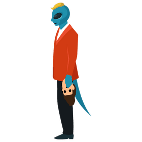 Alien side view clipart