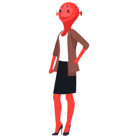 Businesswoman alien clipart