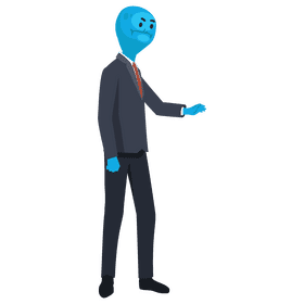 Alien on suit clipart