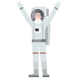 Happy astronaut clipart