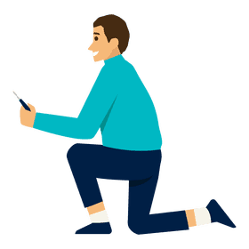 Man kneeing clipart