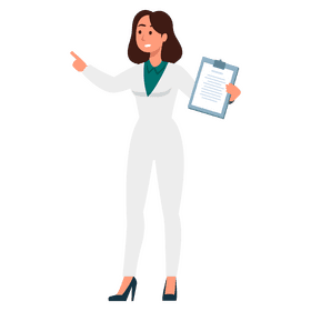 Woman explaining clipart