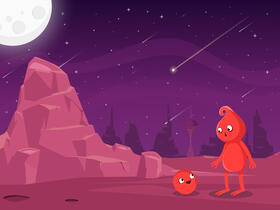 Red planet vector