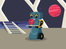 Planet robot vector