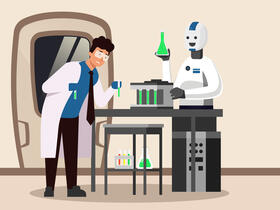 Robot scientist vector
