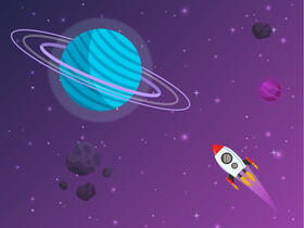 Space ship galaxy vector