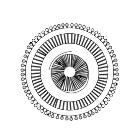 Knitting needles drawing black and white clipart