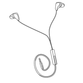 Earphone drawing black and white clipart