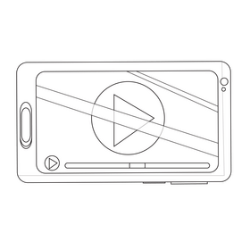 Play video drawing black and white clipart