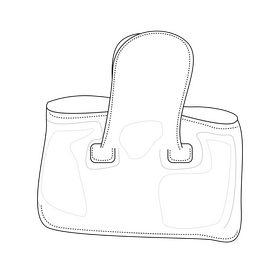 Handbag drawing black and white clipart