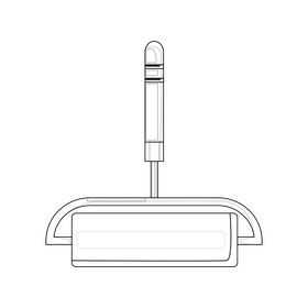 Leathercraft roller drawing black and white clipart