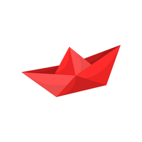 Origami boat clipart