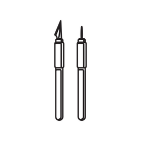 Origami tools drawing black and white clipart