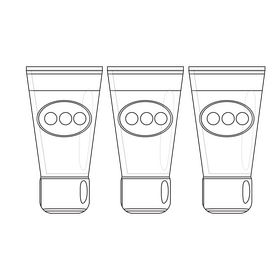 Paint tube drawing black and white clipart