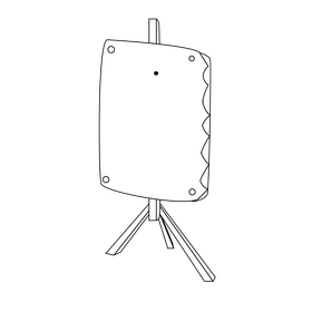Painting canvas drawing black and white clipart