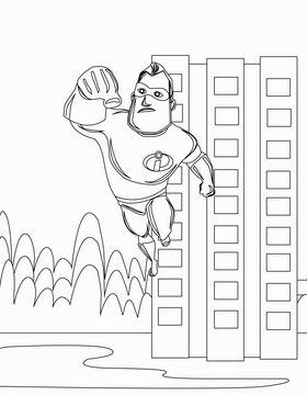 Mr incredible black and white vector