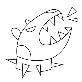 Bulldog bark black and white clipart