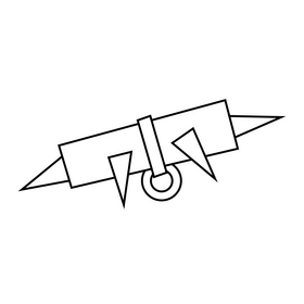 Bulldog collar black and white clipart